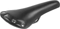 M-Wave Bicycle Saddle – Black Faux Leather – 278 x 153 mm
